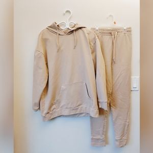 Beige jogger set